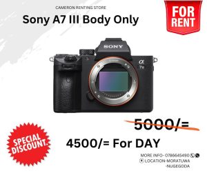 Sony A7 III Body Only, Cameron Rent